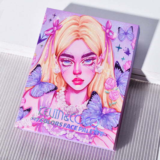 KEVIN & COCO117 color eyeshadow disc, four-layer rotating disc bead matte earth color, blush highlight multi-purpose disc