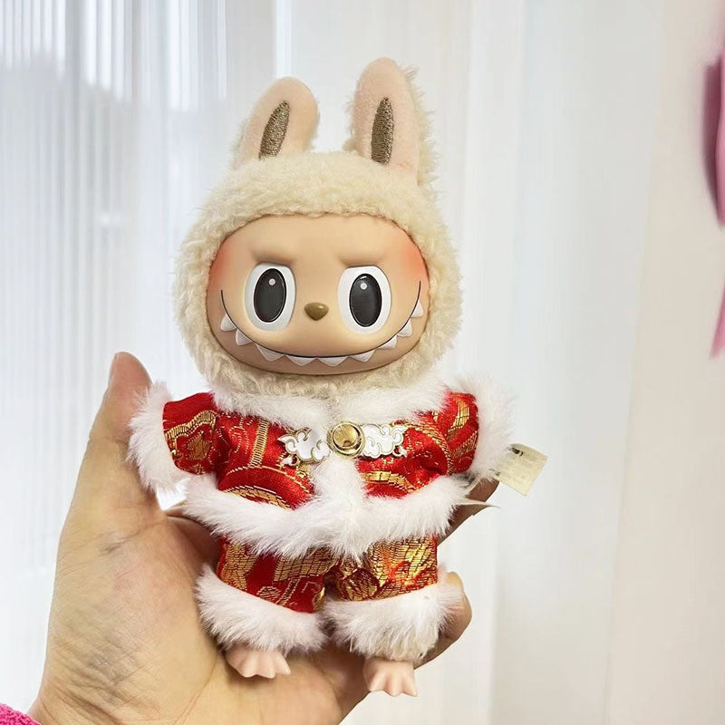 [Clothes only] First and second generation keychain Labubu clothes pendant Labubu cloth for the New Year Christmas set collection