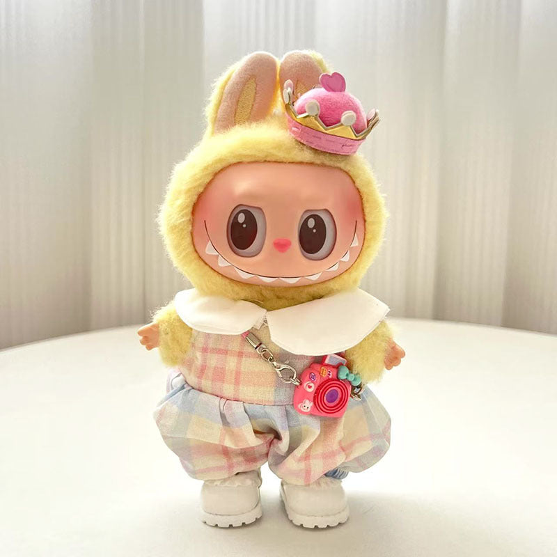 First and second generation Labubu clothes pendant Labubu sitting baby clothes summer skirt jumpsuit cute and cute
