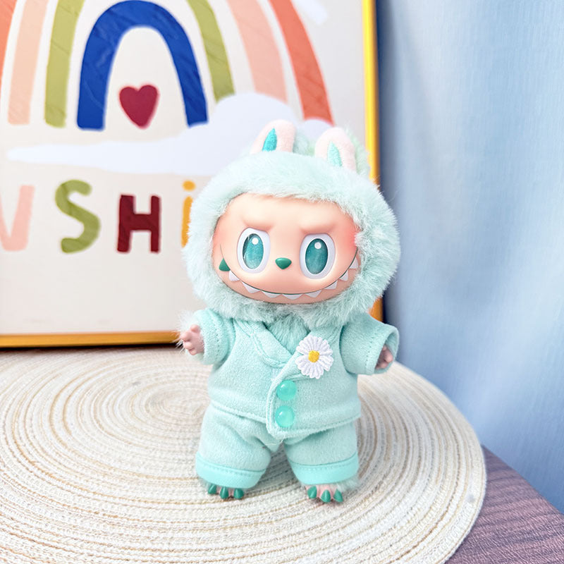 [Clothes only] One, two and three generations of Labubu clothes pendant Labubu sits on the baby clothes star with the same suit explosion