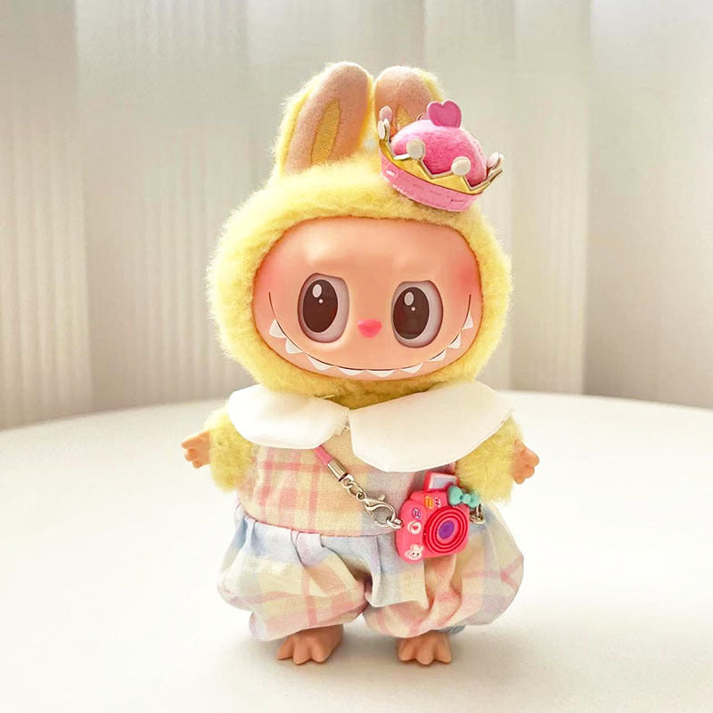 First and second generation Labubu clothes pendant Labubu sitting baby clothes summer skirt jumpsuit cute and cute