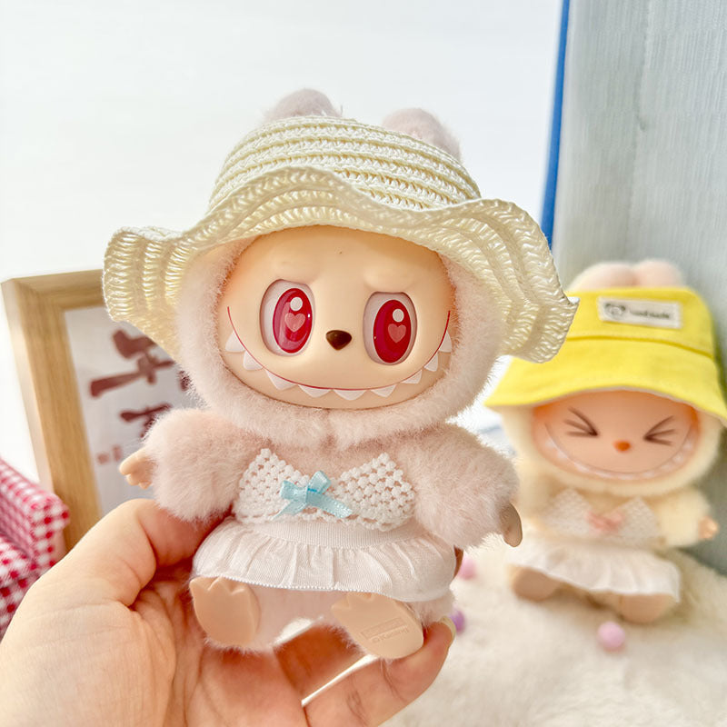 [Clothes only] First and second generation Labubu clothes pendant Labubu sitting party baby clothes swimsuit hat set cute