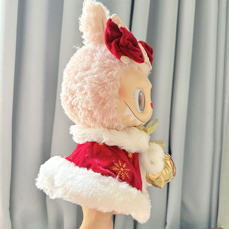 Clothes only] 38cm Labubu plush doll clothes for Labubu doll clothes queen red cape