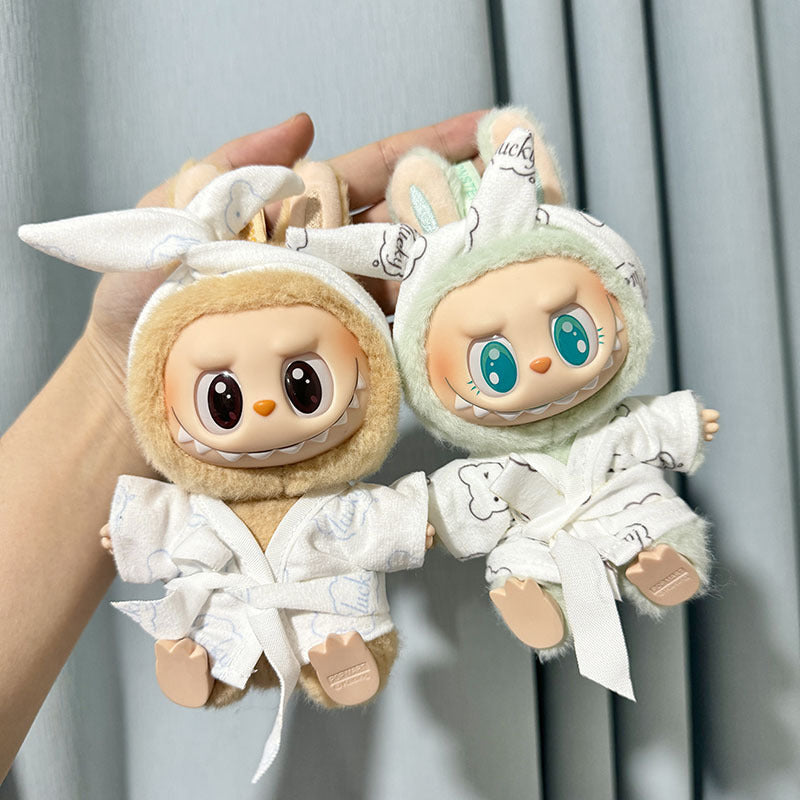 [Clothes only] Second-generation keychain Labubu clothes pendant Labubu sitting party disconnected bear pajamas cute