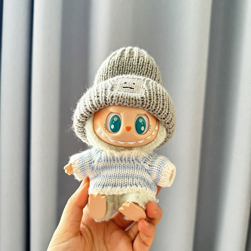 [Clothes only] First and second generation Labubu clothes pendant Labubu sitting party baby clothes knitted sweater hat clothes