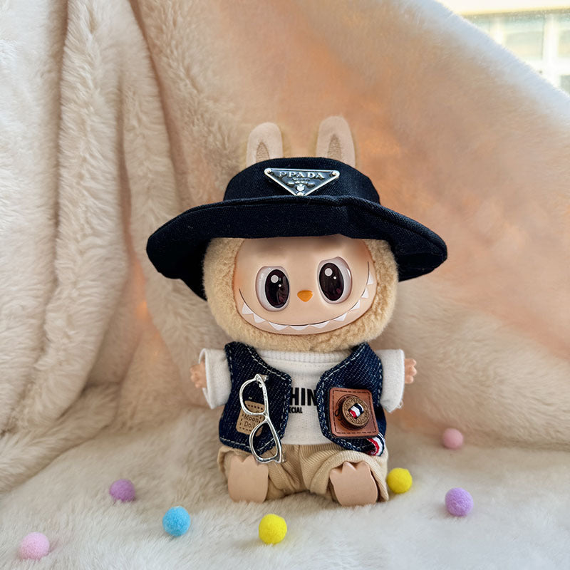 [Clothes only] First and second generation keychain Labubu clothes pendant Labubu sitting party happy old man suit