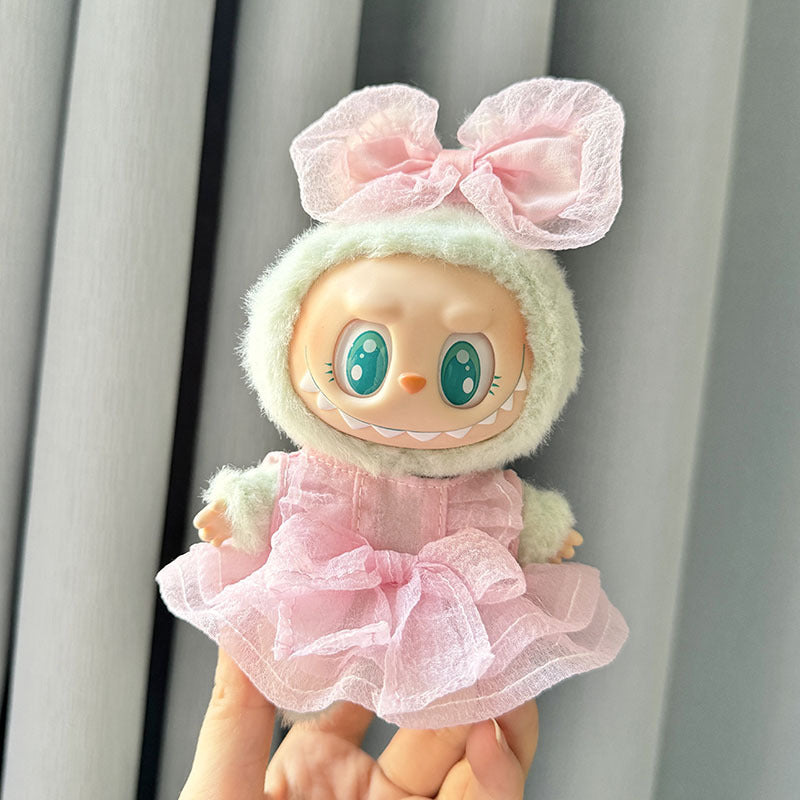 [Clothes only] First and second generation Labubu clothes pendant Labubu sitting party baby clothes 2024 fashion gauze skirt