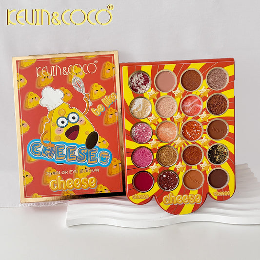 KEVIN & COCO 20 Color Cheese Cheese Eyeshadow Disc Matte Pearlescent Earth Color For Beginners