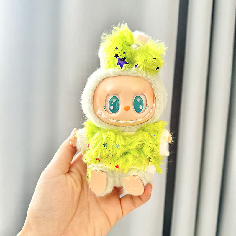 [Clothes only] First and second generation Labubu clothes pendant Labubu sitting party baby clothes Gypsy shirt hairpin