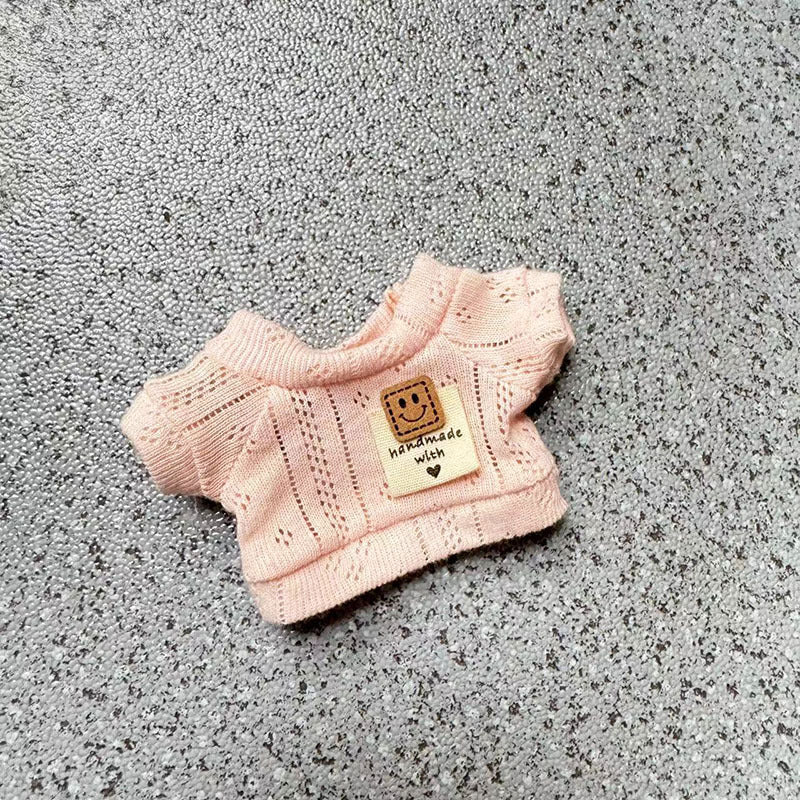 [Clothes only] 17cm labubu cloth blind box pendant doll for toning bubble shirt set cute