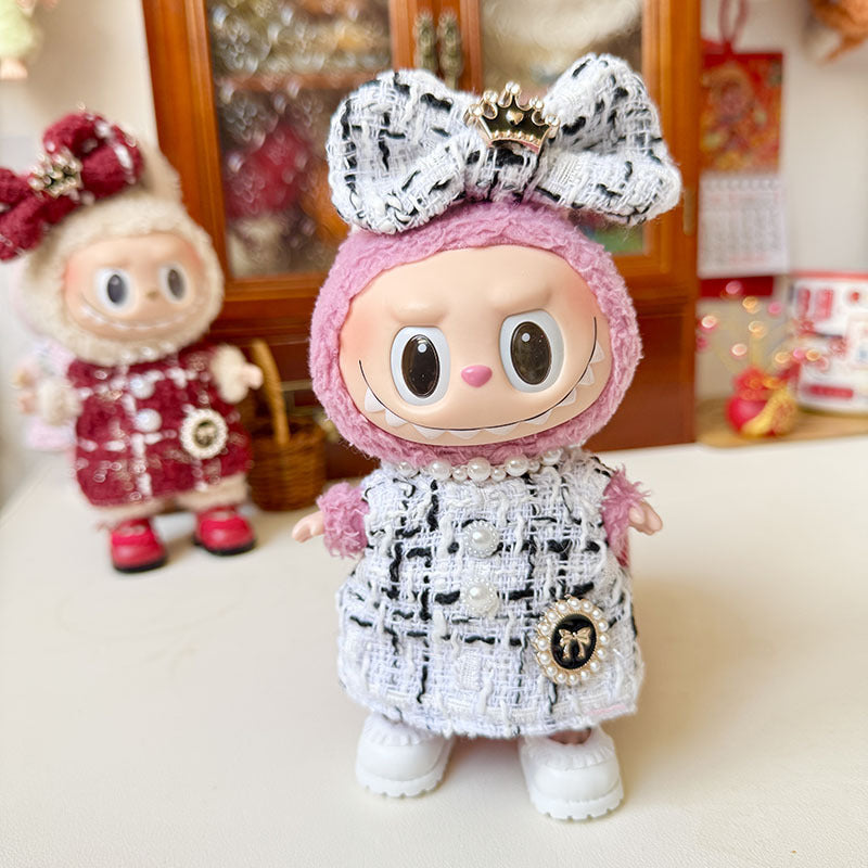 [Clothes only] First and second generation keychain Labubu clothes pendant Labubu crown fragrance set shawl cute