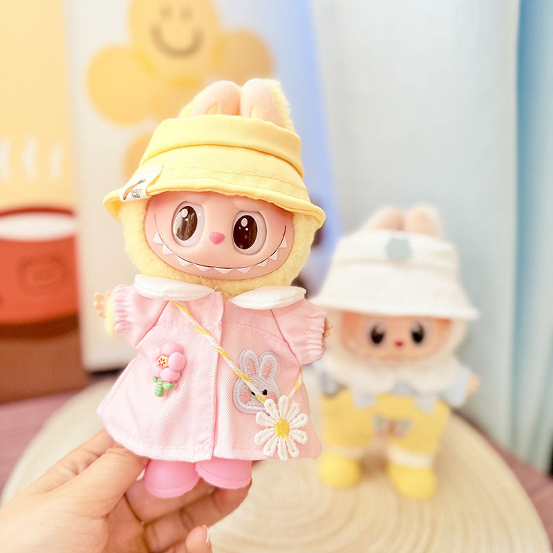[Clothes only] One, two and three generations Labubu clothes pendant Labubu sitting baby clothes, daisy rabbit travel set