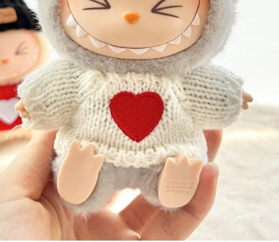[Clothes only] First and second generation keychain Labubu clothes pendant Labubu sit sweater knitted sweater set cute