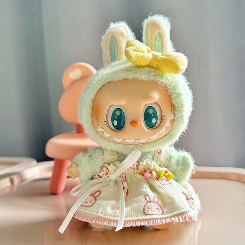 [Clothes only] 1st/2nd generation Labubu clothes pendant Labubu sitting party baby clothes pin rabbit head skirt