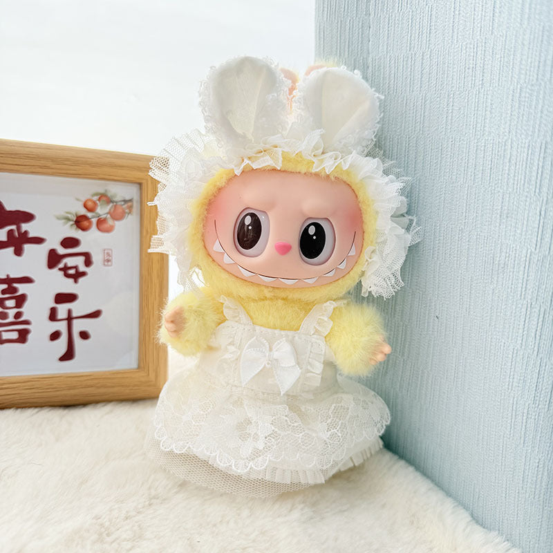 Clothes only] blind box Labubu clothes pendant Labubu baby clothes chess adventure queen baby clothes skirt cute