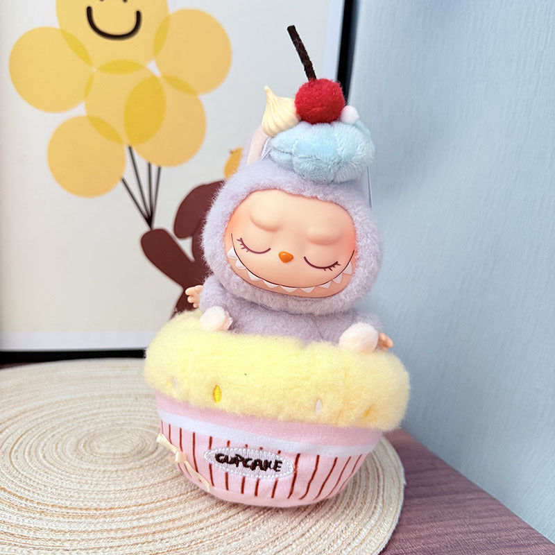 [Clothes only] One, two and three generations Labubu clothes pendant Labubu sitting baby clothes delicious cake set cute