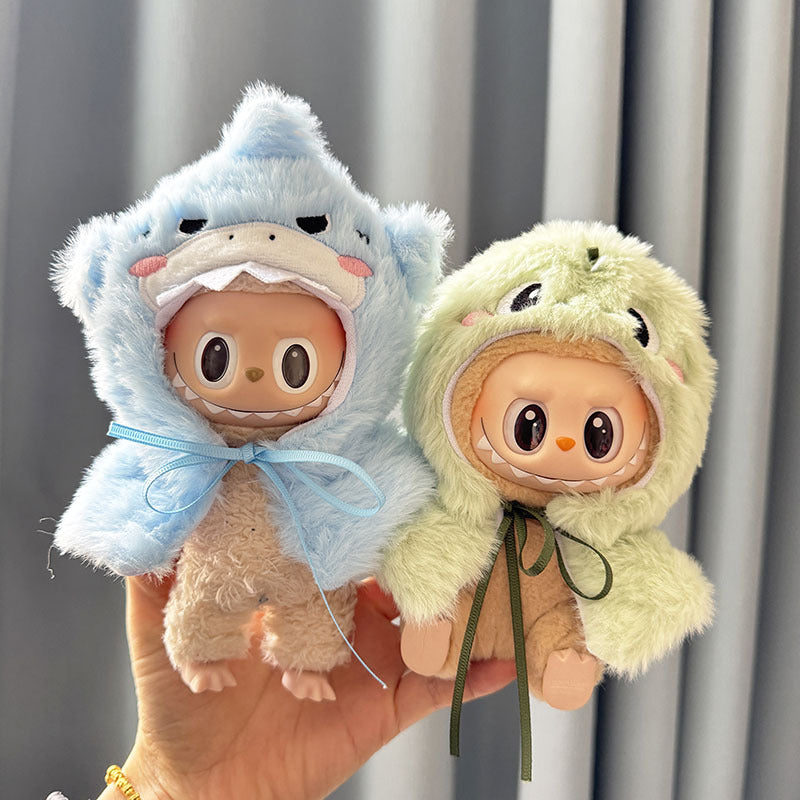 [Clothes only] First and second generation keychain Labubu clothes pendant Labubu sitting party shark dinosaur shawl
