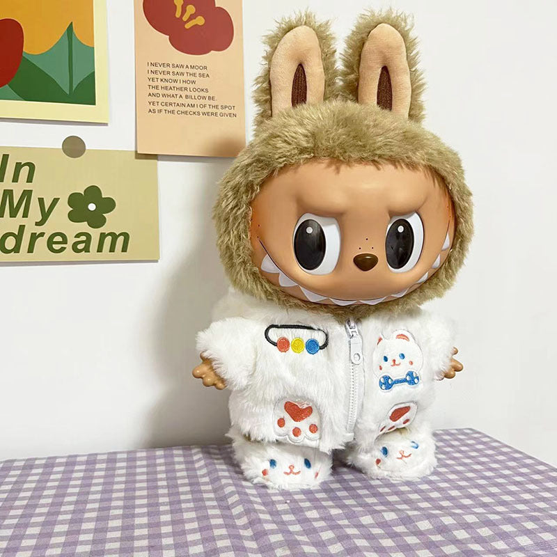 38Cm Labubu Vinyl Plush Doll Labubu Time to Chill Doll Dinosaur onesie