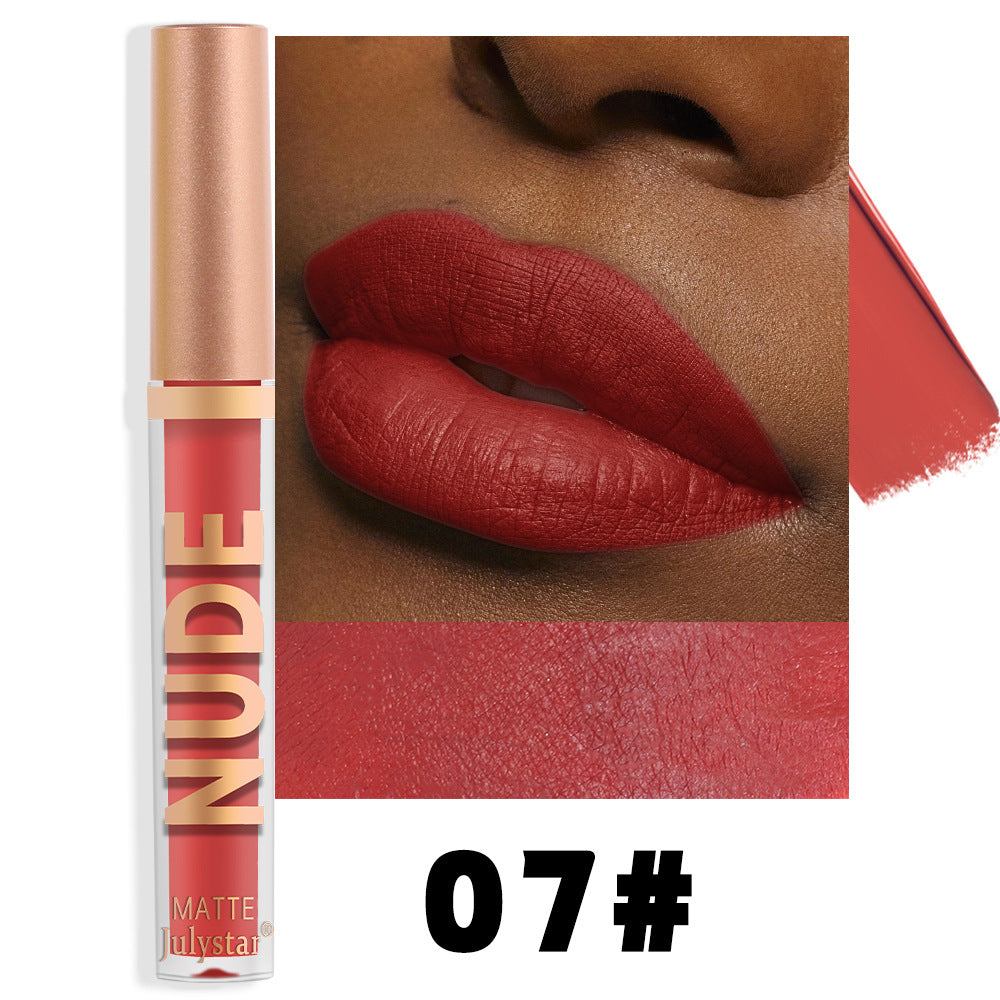 Makeup lasting non-fading non-stick cup lip glaze European and American velvet matte lipstick lip glaze