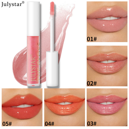 Makeup Lasting Moisturizing Transparent Nourishing Lip Gloss European and American Water Gloss Mirror Brightening Lip Gloss Lip Oil