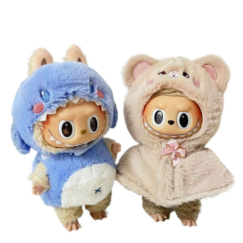 [Clothes only] 17cm Labubu pendant clothes cape cape Labubu keychain doll clothes