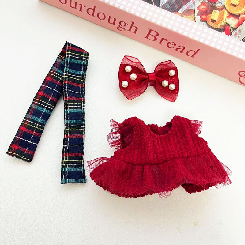 [Clothes only] First and second generation Labubu clothes pendant Labubu sitting baby clothes New Year sweater skirt set cute