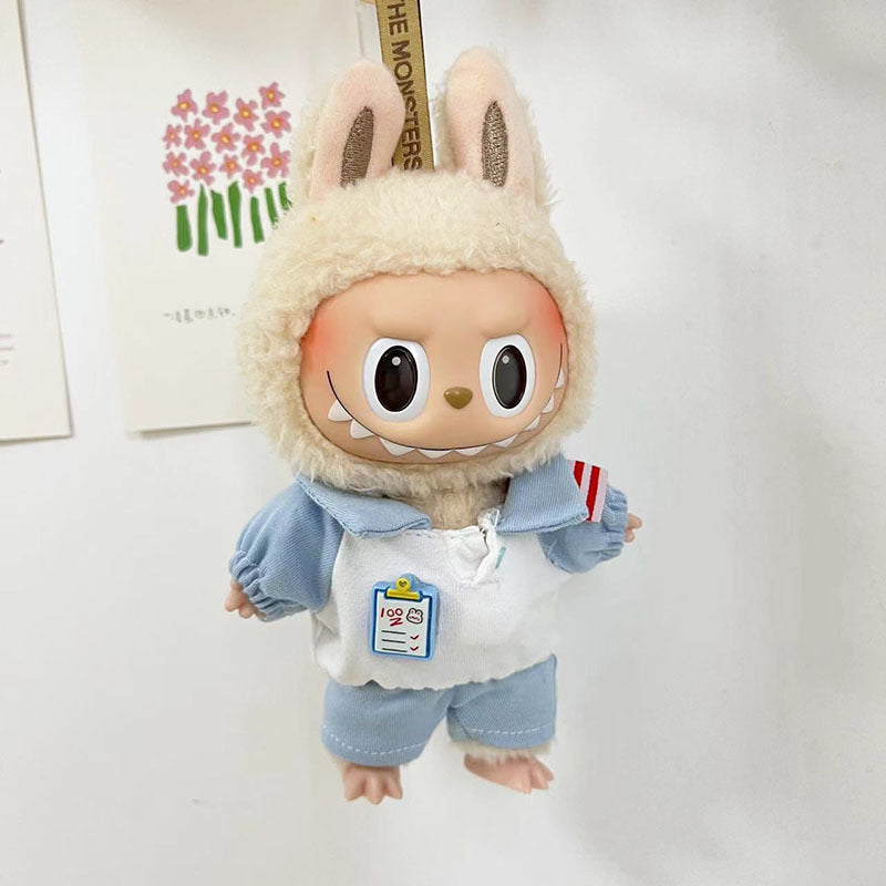 [Clothes only] 15cm pendant Labubu cloth for the New Year's set labubu keychain doll clothes cute