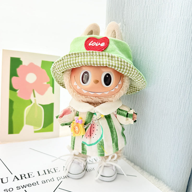 [Clothes only] First and second generation Labubu clothes pendant Labubu sitting party baby clothes pendant outing spring outing