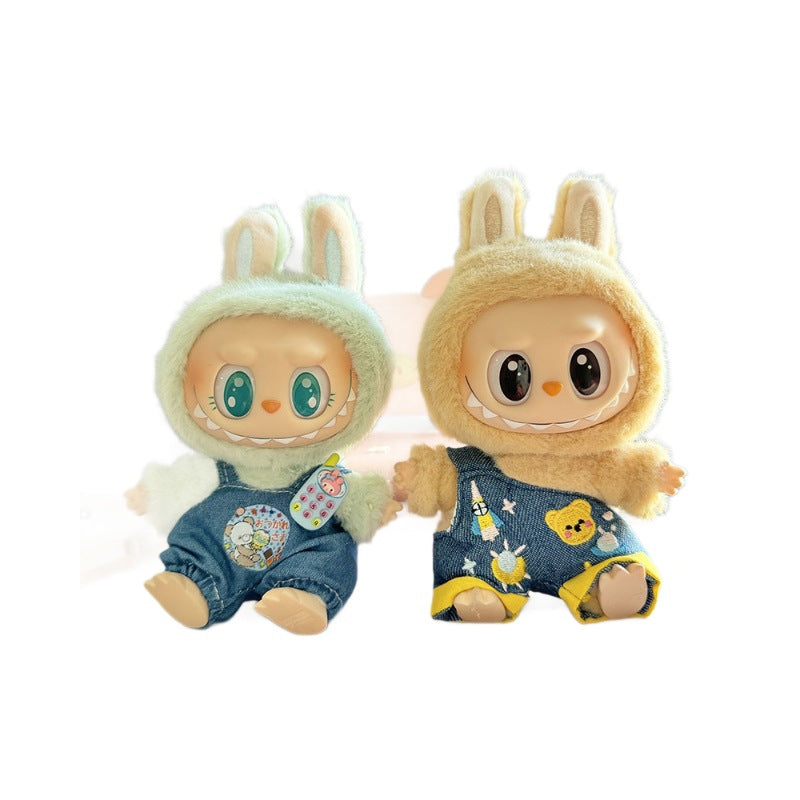 [Clothes only] First/second generation Labubu clothes pendant Labubu sitting party baby clothes skirt overalls cute