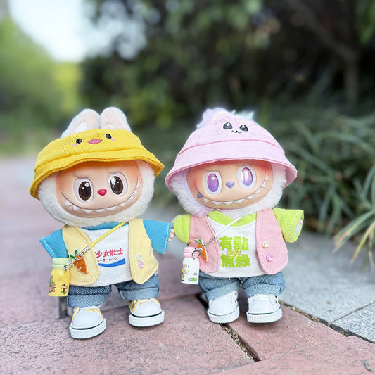 [Clothes only] First and second generation Labubu clothes pendant Labubu sitting baby clothes duck duck carrot travel cute