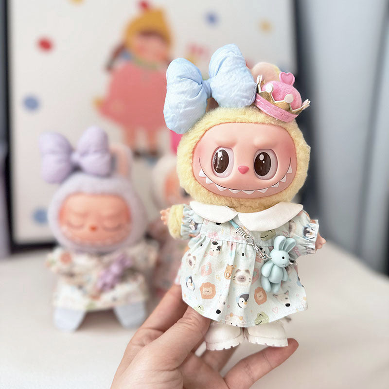Clothes only] First and second generation Labubu clothes pendant Labubu sitting baby clothes small animal dress suit women