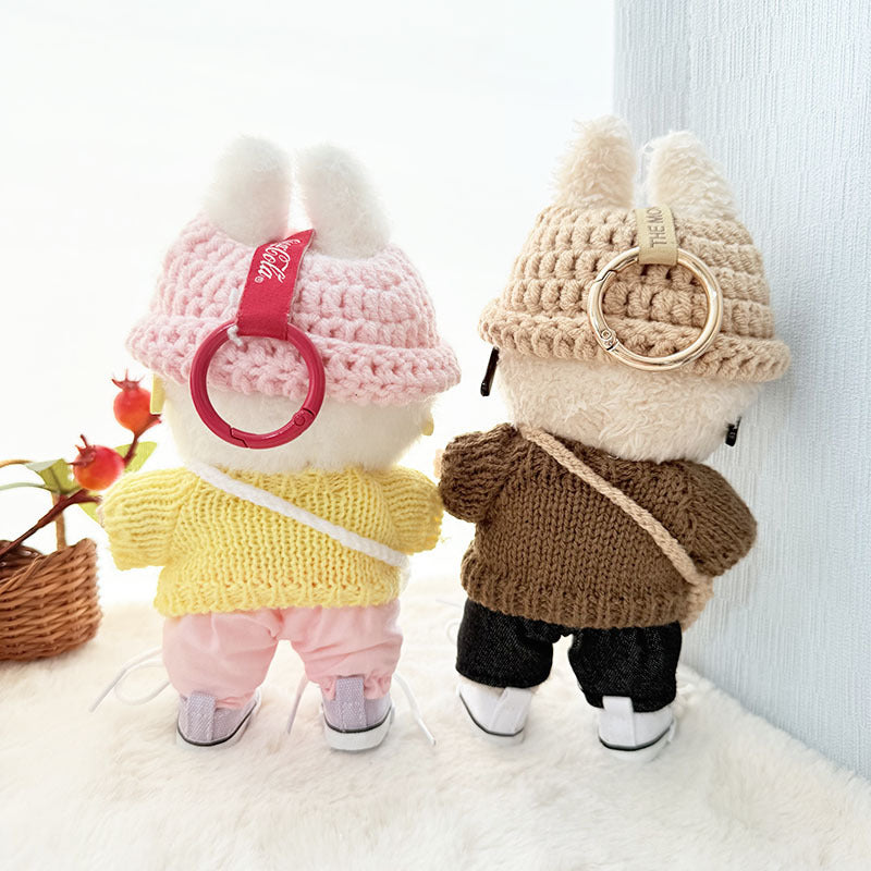 [Clothes only] First and second generation keychain Labubu clothes pendant Labubu handmade Japanese sweater three-piece set cute