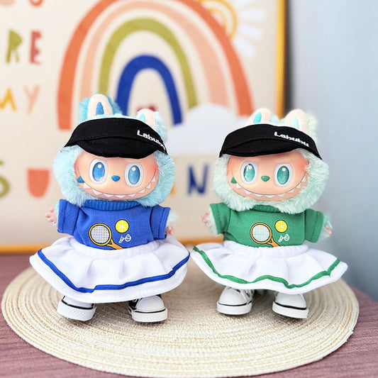 [Clothes only] One, two and three generations Labubu clothes pendant Labubu sitting baby clothes tennis sports suit cute