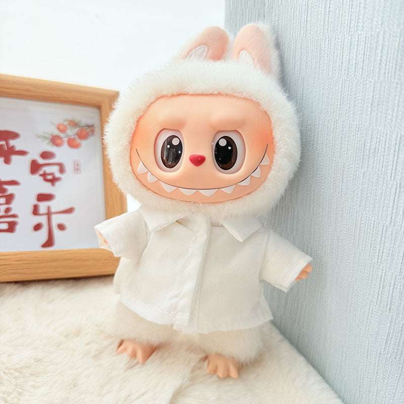 [Clothes only] First and second generation keychain Labubu clothes pendant Labubu baby clothes inverted triangle overalls hat