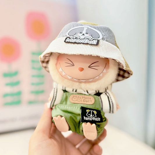 [Clothes only] First and second generation keychain Labubu clothes pendant Labubu baby clothes black and white green suit cute
