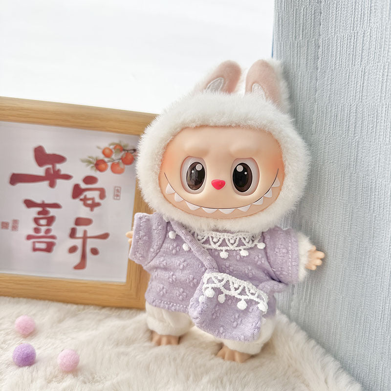 Clothes only] blind box Labubu clothes pendant Labubu baby clothes chess adventure queen baby clothes skirt cute