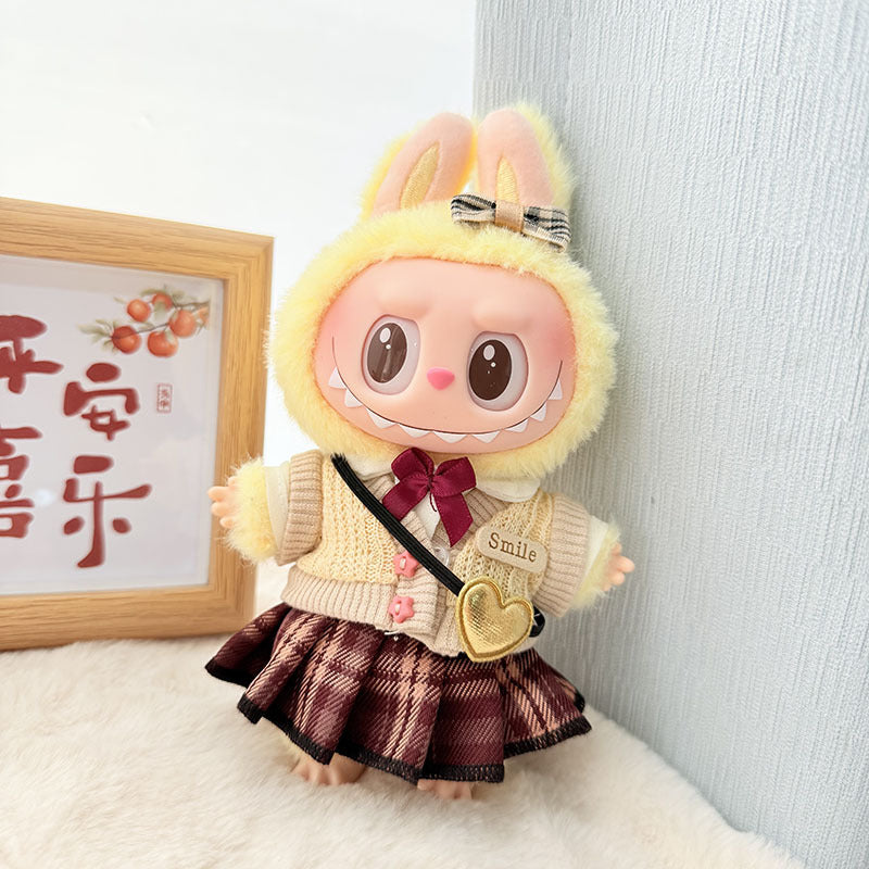 Clothes only] blind box Labubu clothes pendant Labubu baby clothes chess adventure queen baby clothes skirt cute
