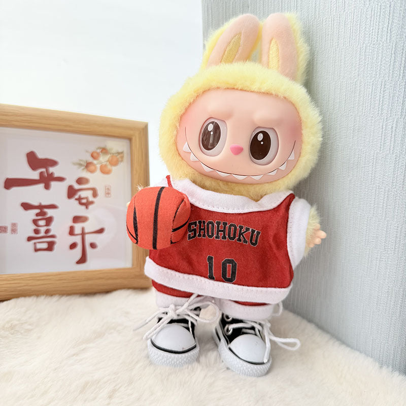 [Clothes only] First and second generation keychain Labubu clothes pendant Labubu pendant jersey set sportswear cute