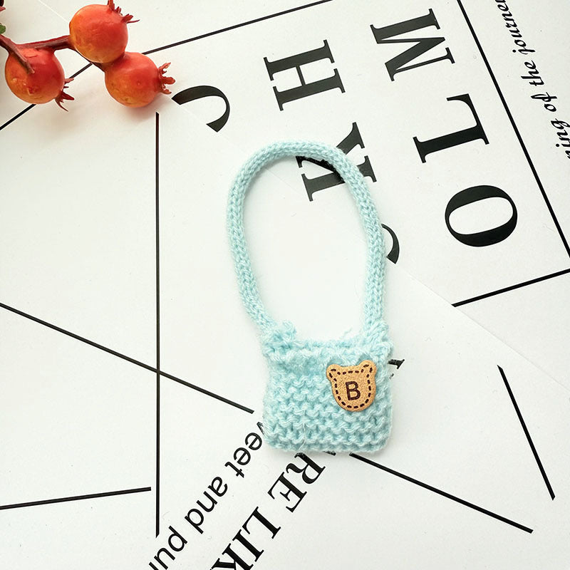 [Clothes only] First and second generation keychain Labubu clothes pendant Labubu baby clothes pink and blue flower sweater