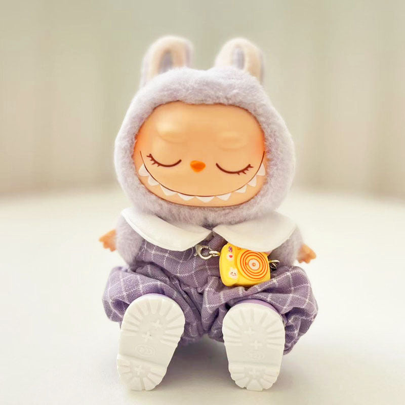 First and second generation Labubu clothes pendant Labubu sitting baby clothes summer skirt jumpsuit cute and cute