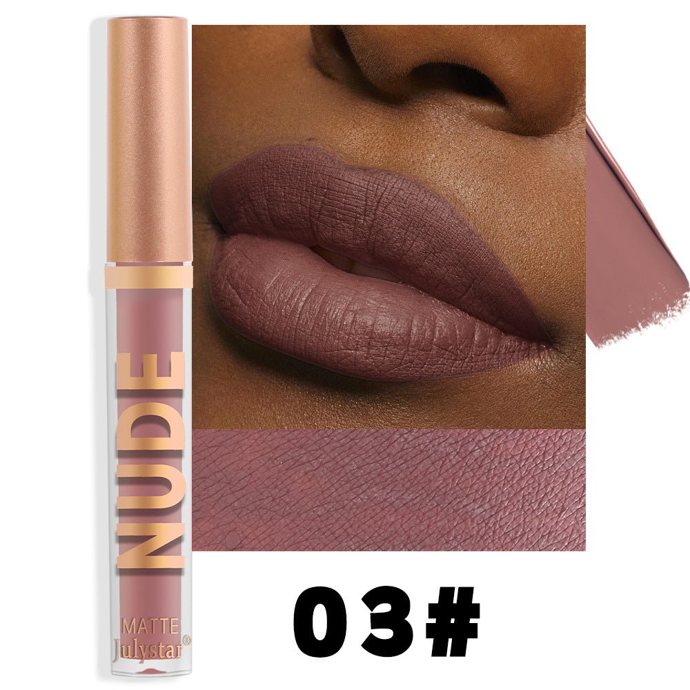 Makeup lasting non-fading non-stick cup lip glaze European and American velvet matte lipstick lip glaze