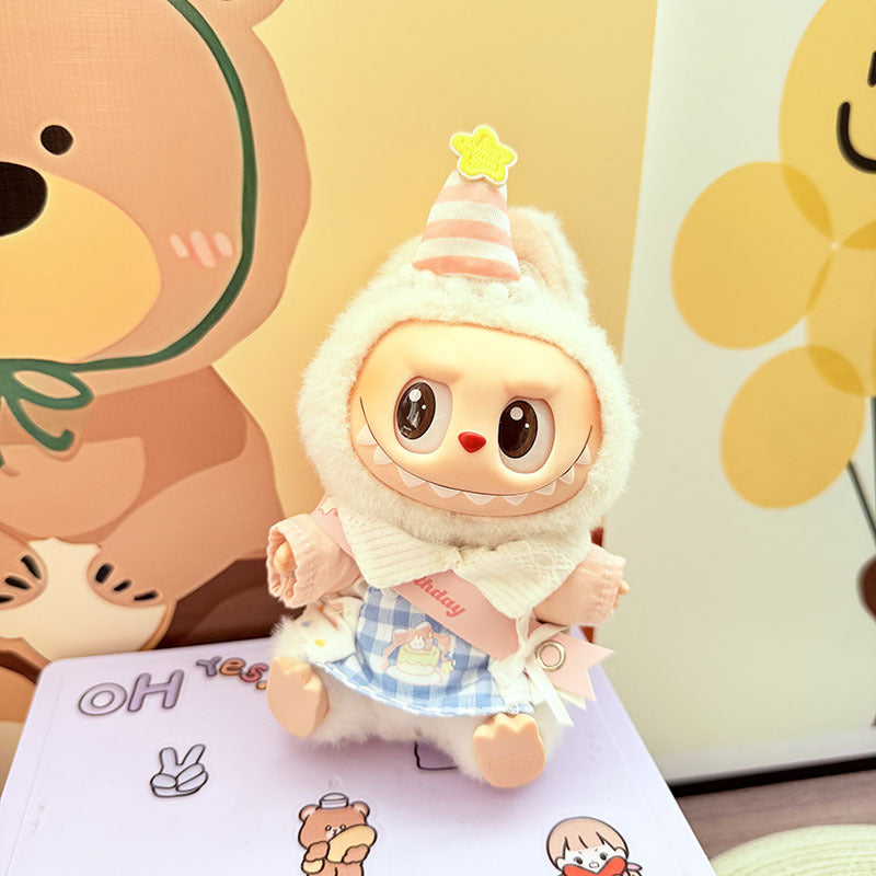 [Clothes only] First and second generation keychain Labubu clothes pendant Labubu baby clothes Mario mushroom princess cute