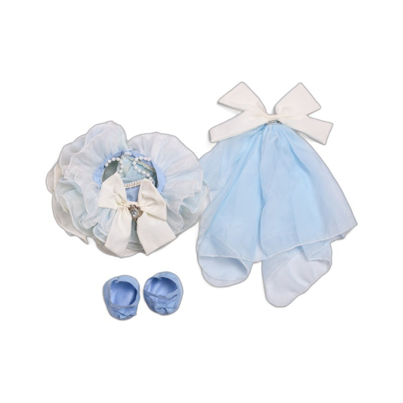 38Cm rabub vinyl plush doll dress for the heart of the ocean dress set labubu doll dress