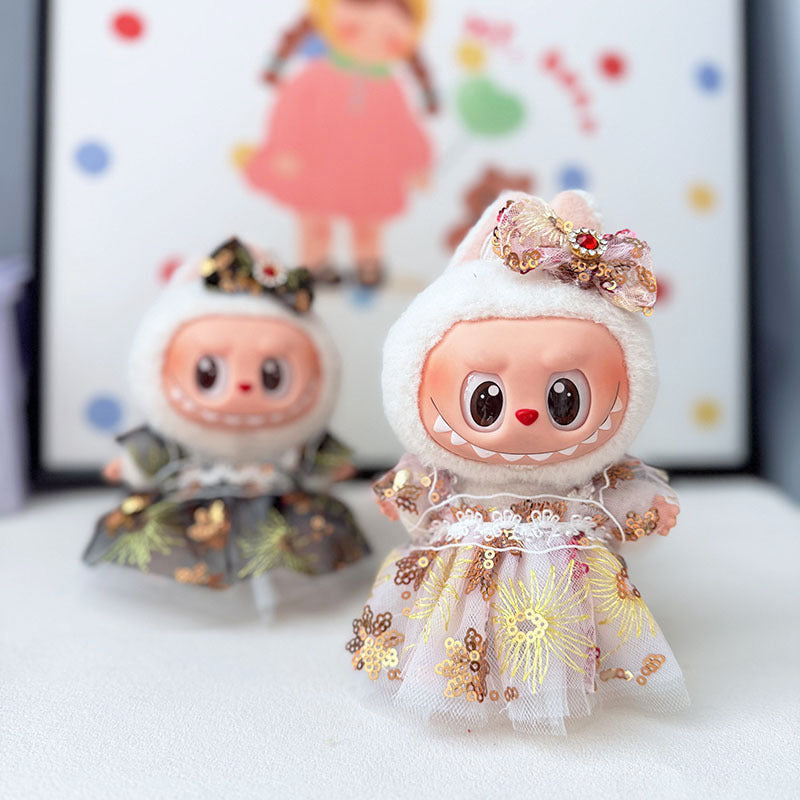 [Clothes only] First and second generation Labubu clothes pendant Rabub sitting baby clothes ruby gauze skirt fairy skirt cute