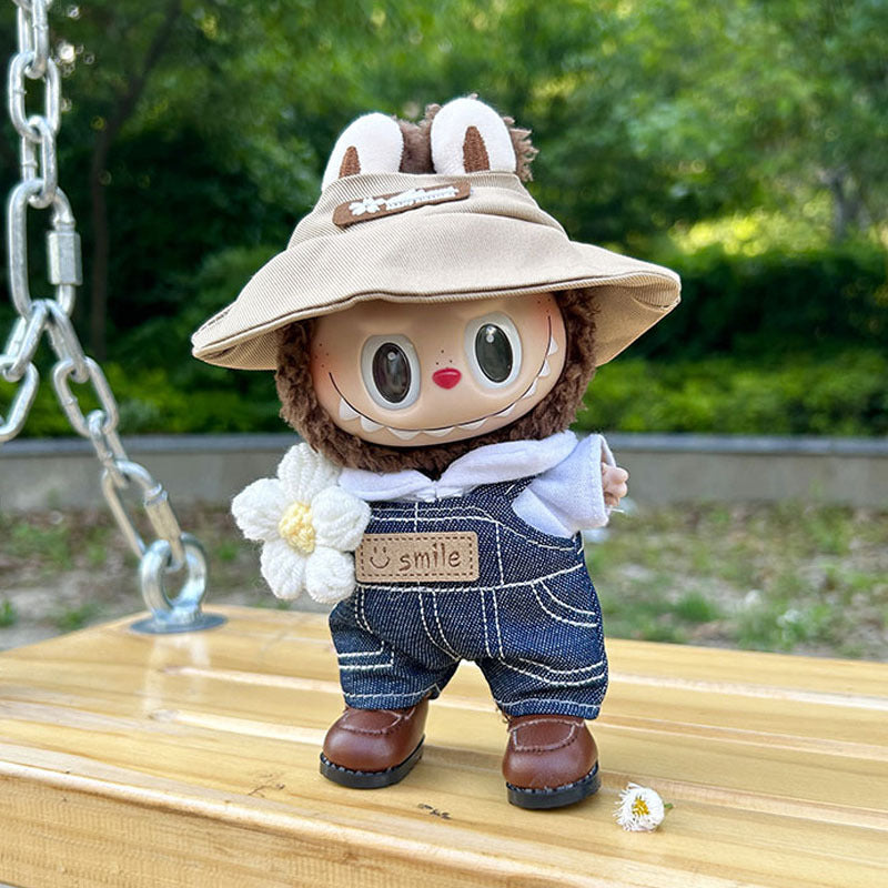 [Clothes only] 17cm blind box Labubu baby clothes keychain Labubu doll clothes New Chunye set is cute.