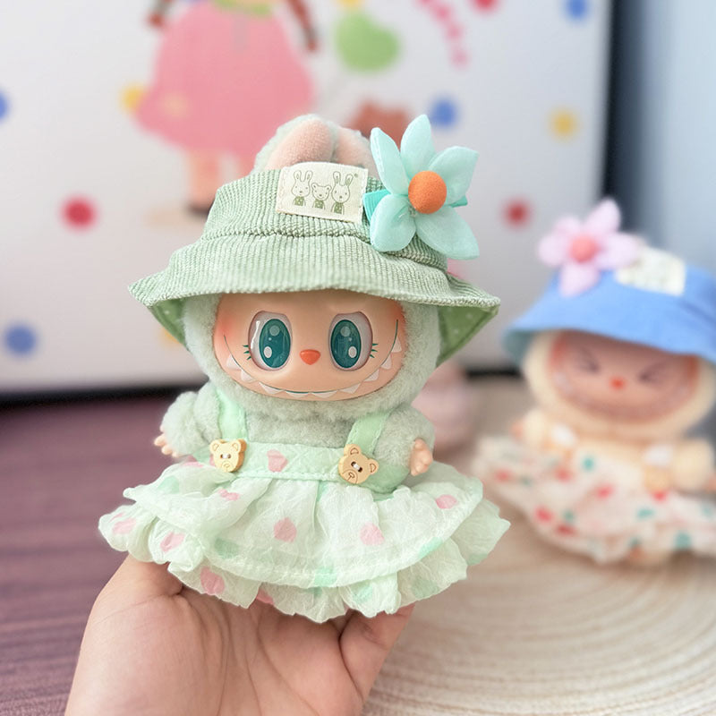 [Clothes only] First and second generation Labubu clothes pendant Labubu sitting baby clothes wrinkled love skirt cute woman