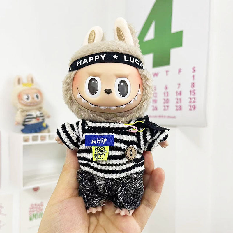 [Clothes only] 17cm pendant, rabub clothes, striped bikini suit, abubu doll clothes, cute and cute.