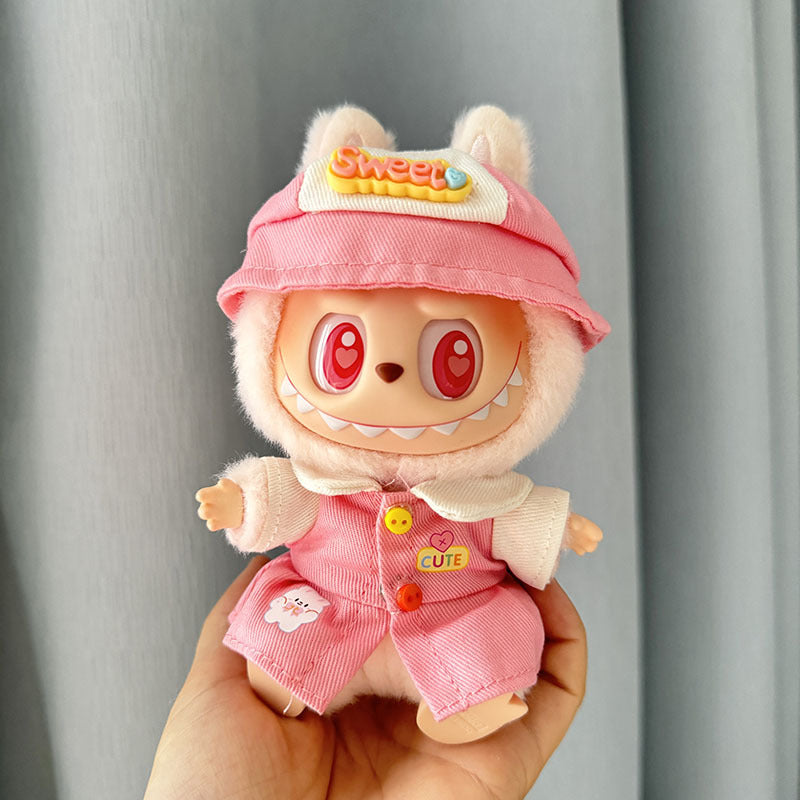 Clothes only] First/second generation Labubu clothes pendant Labubu sitting party baby clothes cute kindergarten clothes