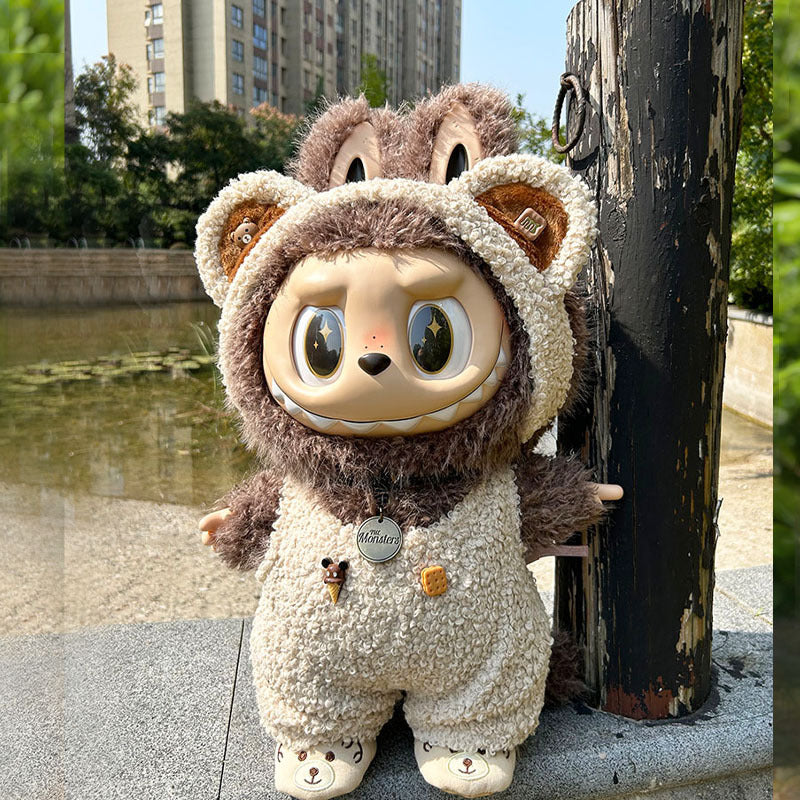 [Clothes only] 58cm rabub clothes ZIMOMO baby clothes vinyl LABUBU circle bear onesie suit cute