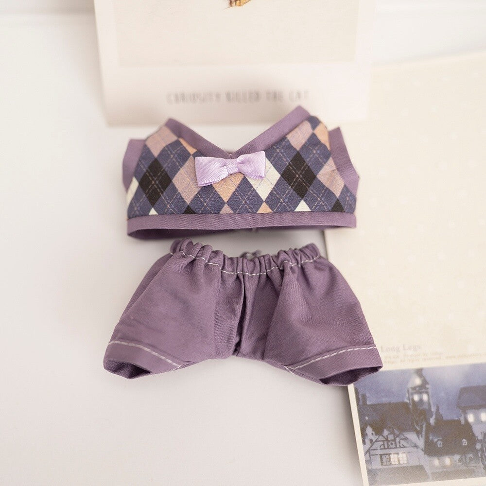 [Clothes only] First and second generation Labubu clothes pendant Labubu sitting party baby clothes British couple JK suit